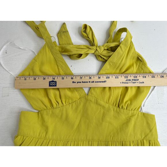 Lulus New! Green Tie-Back Midi Dress Pockets Sleeveless Vacay Beach Bohemian M - Picture 8 of 8